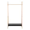 Torino ruhatartó állvány, MDF,natúr/fekete 94,5x39x170cm