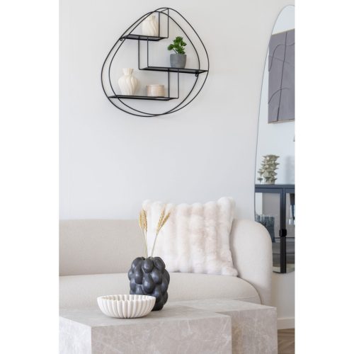 Galena Párna, műszőrme, 45x45 cm, Fehér