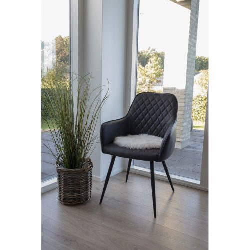 Báránybőr, műbőr, ülőpárna Ø35 cm, Fehér Színű