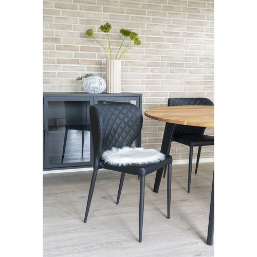 Báránybőr, műbőr, ülőpárna Ø35 cm, Fehér Színű