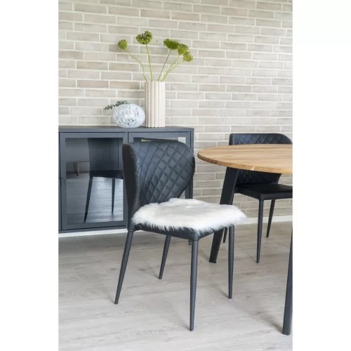 Báránybőr, műbőr, ülőpárna 40x40 cm, Elefántcsont Színű