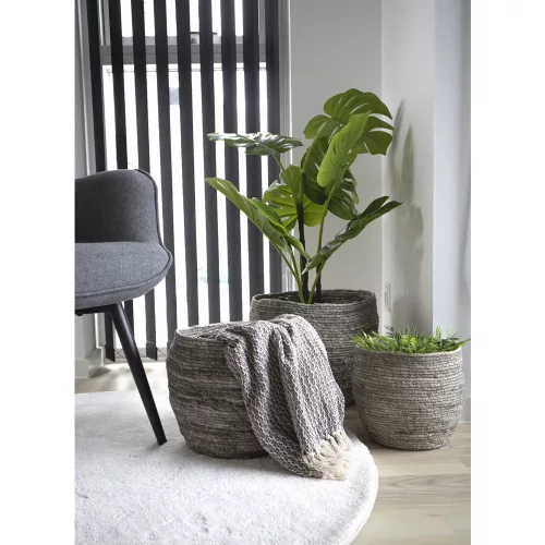 Tivoli Kosarak 3 Darabos Szett, Kukorica Levél, Szürke