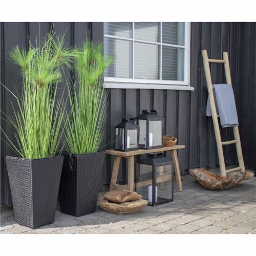 Dekoratív létra, teak, természetes, 5 x 50 x 150 cm