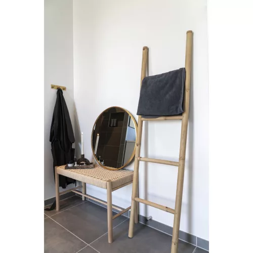 Dekoratív létra, teak, természetes, 5 x 50 x 150 cm