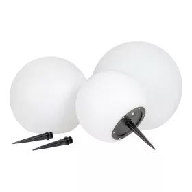 Lámpa, újratölthető, integrált napelemes panel, fehér