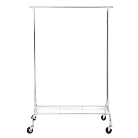   Fém ruhaállvány, cipőtartóval, 50kg teherbírású, krómozott