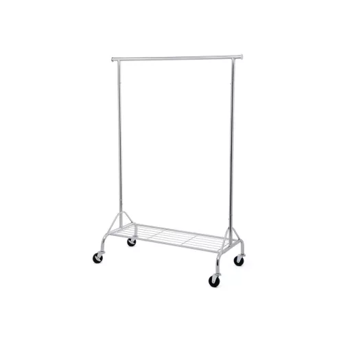 Fém ruhaállvány, cipőtartóval, 50kg teherbírású, krómozott