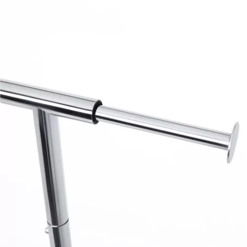 Fém ruhaállvány, cipőtartóval, 50kg teherbírású, krómozott