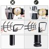 SONGMICS Kabátállvány 3 cipőtartóval és 18 akasszal, csőátmérő 32 mm, fém, fekete, 68,8 x