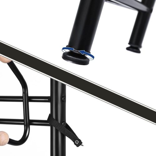 SONGMICS Kabátállvány 3 cipőtartóval és 18 akasszal, csőátmérő 32 mm, fém, fekete, 68,8 x