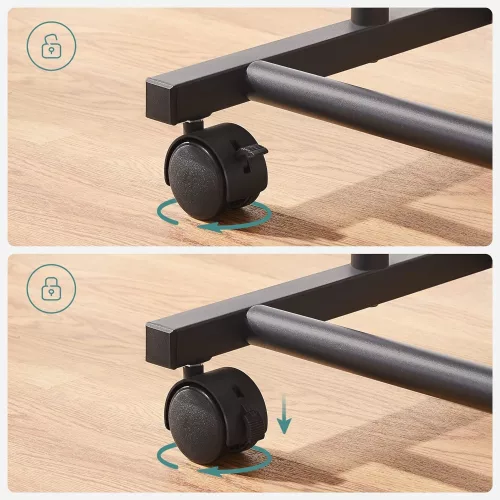 SONGMICS Ruhásszekrény, Ruhatartó, Ruhaszárító kerekekkel, Ruhaszárító rúd, Felső rúd 25