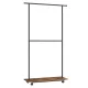 SONGMICS HSR153B01 ruhatartó polccal, 2 rúddal, 98,5 cm széles, maximális