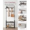 VASAGLE Kabátakasztó, Kabátállvány cipőtároló padlóval, 4 az 1-ben design, 9 kivehető