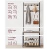 VASAGLE Kabátakasztó, Kabátállvány cipőtároló padlóval, Folyosófa cipőtartóval, 3 az