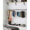 SONGMICS Falra szerelhető ruhafogasok, 2 darabos készlet, ipari csőből készült ruhafogasok