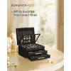 SONGMICS HOME ANAH Kollekció - 3 szintes ékszerdoboz tükörrel, ékszerrendező 2 fiókkal,