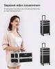 SONGMICS JHZ014B01 Nagy méretű görgős profi sminkes koffer üres sminkes táska 4 univerzális