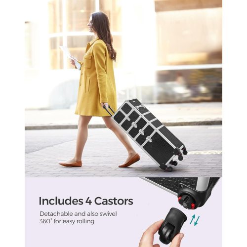 SONGMICS 4 az 1-ben Professzionális Sminkes Táska, Utazó Szépségkocsi, Kozmetikai Kocsi