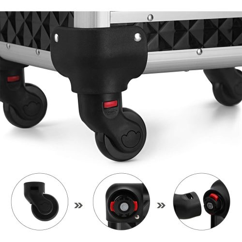 SONGMICS Zárható Sminkes Táska, Görgős Kozmetikai Szépségápolási Trolley Doboz,