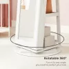 Forgatható ékszeres szekrény, zárható, tükörrel, fehér
