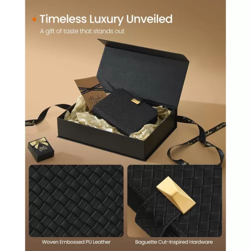 ONGMICS HOME RONNE kollekció - 3 órás tok, óratartó utazáshoz, szőtt dombornyomott PU bőr,