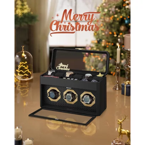 SONGMICS HOME RONNE Kollekció - 9 férőhelyes óratartó doboz, óratartó vitrin üvegablakokkal,