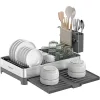 SONGMICS kis edényszárító állvány, bővíthető edényszárító konyhapultra, rozsdamentes