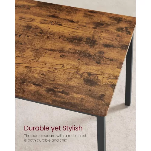 VASAGLE Étkezőasztal 2 padddal, 3 darabos készlet, 110 x 70 x 75 cm-es konyhaasztal, 2 darab 97 x