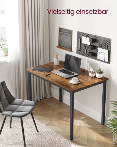 Étkezőasztal, 4 személyes, rusztikus barna, 70 x 110 x 77 cm