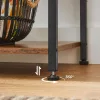 VASAGLE Konyhai Polc 3 Szintes Állvány 6 S-alakú Akasztóval Ipari Design Mikrohullámú Sütési