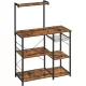 VASAGLE Baker’s Rack polcokkal, mikrohullámú sütő állvánnyal, drótkosárral, 6 S-fogassal,