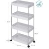 SONGMICS 4 szintes tároló kocsija, görgős szekér kerekekkel, helytakarékos konyhai
