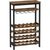 SONGMICS Borosállvány 24 borosüveg álló üvegtartóval a konyhába, bárba,