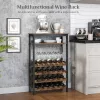 SONGMICS Borosállvány 24 borosüveg álló üvegtartóval a konyhába, bárba,