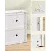 Cipősszekrény 4 lehajtható ajtóval, állítható, hófehér 82x24x106cm