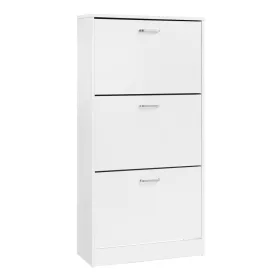 VASAGLE cipősszekrény 3 fiókkal, cipőtartó, 3 rekeszes cipősszekrény, állítható