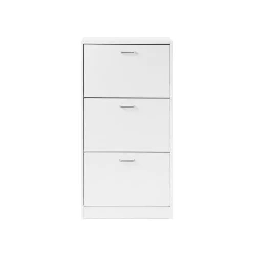 VASAGLE cipősszekrény 3 fiókkal, cipőtartó, 3 rekeszes cipősszekrény, állítható