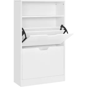 Cipős szekrény 2 rekesszel, fehér 60x24x102cm