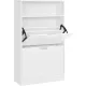 Cipős szekrény 2 rekesszel, fehér 60x24x102cm