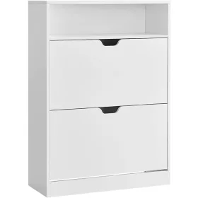   Cipőtároló polc 2 lehajtható ajtóval, állítható elválasztóval, felhősfehér