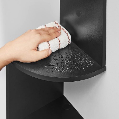 VASAGLE 5 szintes falra szerelhető sarokpolc, fa kijelző polc, konyhába,