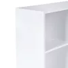 Könyvespolc, 3 szintes tárolópolc, 6 rekesszel, fehér 60x24x90cm