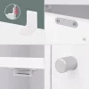 VASAGLE Fa tároló könyvespolc, szabadon álló kijelző polc, DVD tároló