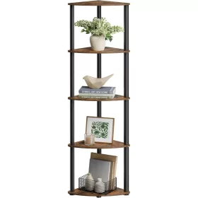 Sarokpolc, 5 szintes tárolóegység, rusztikus barna