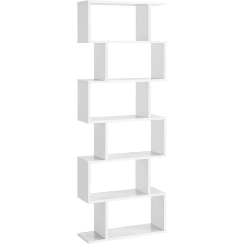 VASAGLE Fa könyvespolc, kocka kijelző polc és szobaelválasztó, 6 szintes