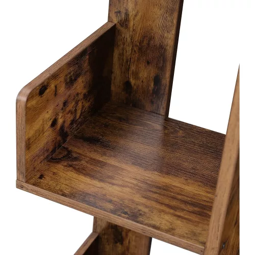 VASAGLE Fa alakú könyvespolc, könyvespolc 8 tároló rekeszzel, 50 x 25 x 140 cm,