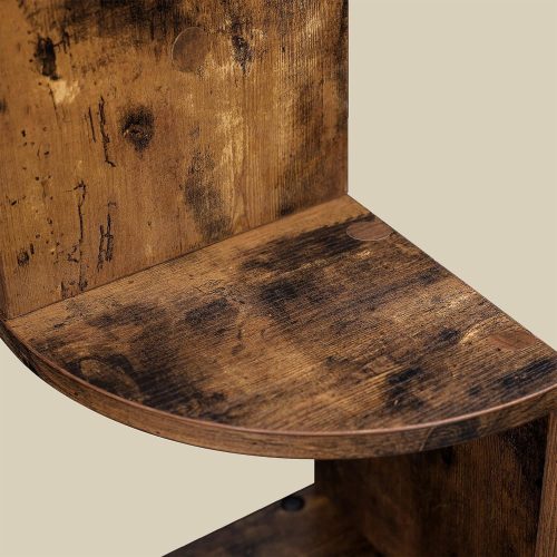 VASAGLE LBC20BX Sarokpolc, Falipolc, 5 szintes, Zigzag lebegő polc, Könyvespolc a