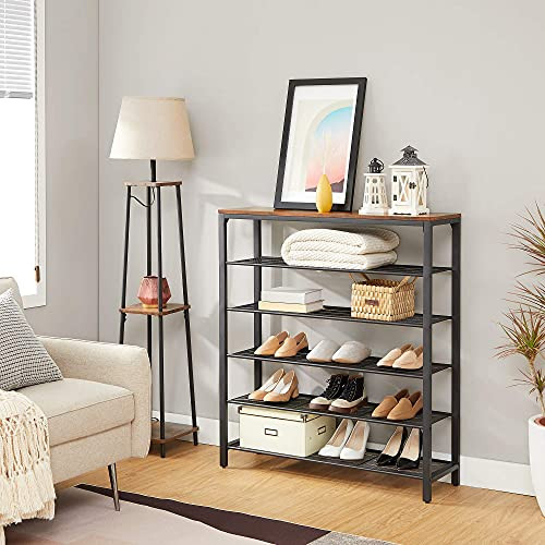 VASAGLE LBS016B01 Cipőtartó 5 ráccsal és nagy felülettel bejárathoz, előtérhez,