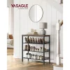 VASAGLE Cipőtartó, 4 szintes cipőtároló polcokkal és nagy felső résszel,