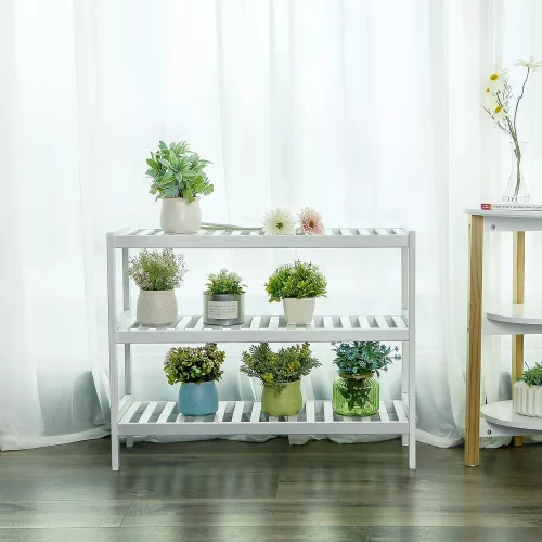 SONGMICS Bambusz cipőtartó, 3 szintes tároló polc, 70 x 26 x 55 cm (Sz x M x M),